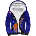 Proud To Be Australia Day Sherpa Hoodie Kangaroo with Flag Color