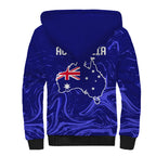 Proud To Be Australia Day Sherpa Hoodie Kangaroo with Flag Color