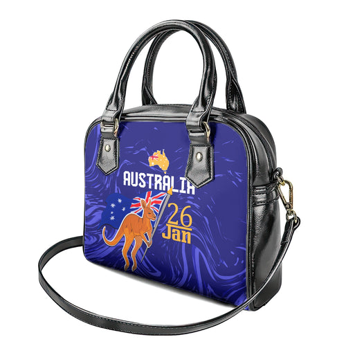 Proud To Be Australia Day Shoulder Handbag Kangaroo with Flag Color
