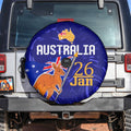 Proud To Be Australia Day Spare Tire Cover Kangaroo with Flag Color