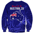 Proud To Be Australia Day Sweatshirt Kangaroo with Flag Color