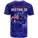 Proud To Be Australia Day T Shirt Kangaroo with Flag Color