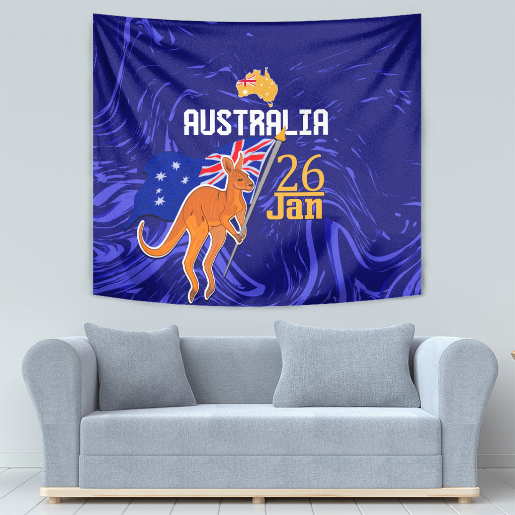 Proud To Be Australia Day Tapestry Kangaroo with Flag Color