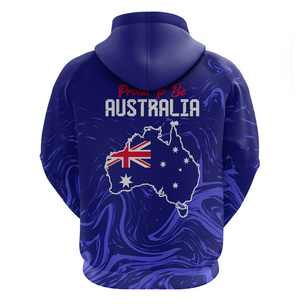 Proud To Be Australia Day Zip Hoodie Kangaroo with Flag Color