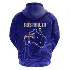 Proud To Be Australia Day Zip Hoodie Kangaroo with Flag Color