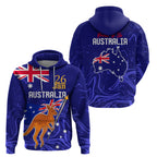 Proud To Be Australia Day Zip Hoodie Kangaroo with Flag Color