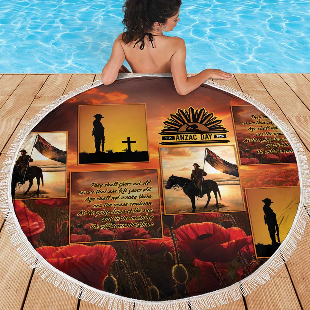 ANZAC Day Film Reel Lest We Forget Beach Blanket Australia NZ Memorial