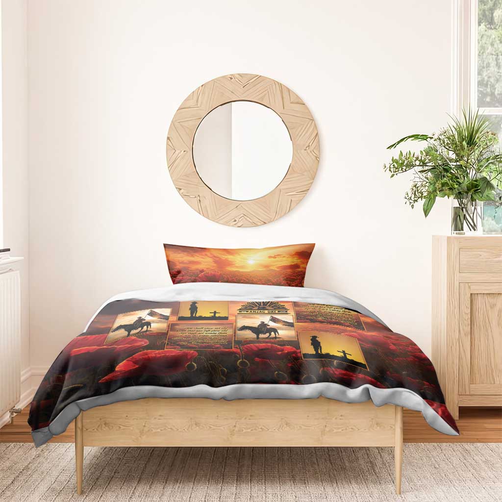 ANZAC Day Film Reel Lest We Forget Bedding Set Australia NZ Memorial