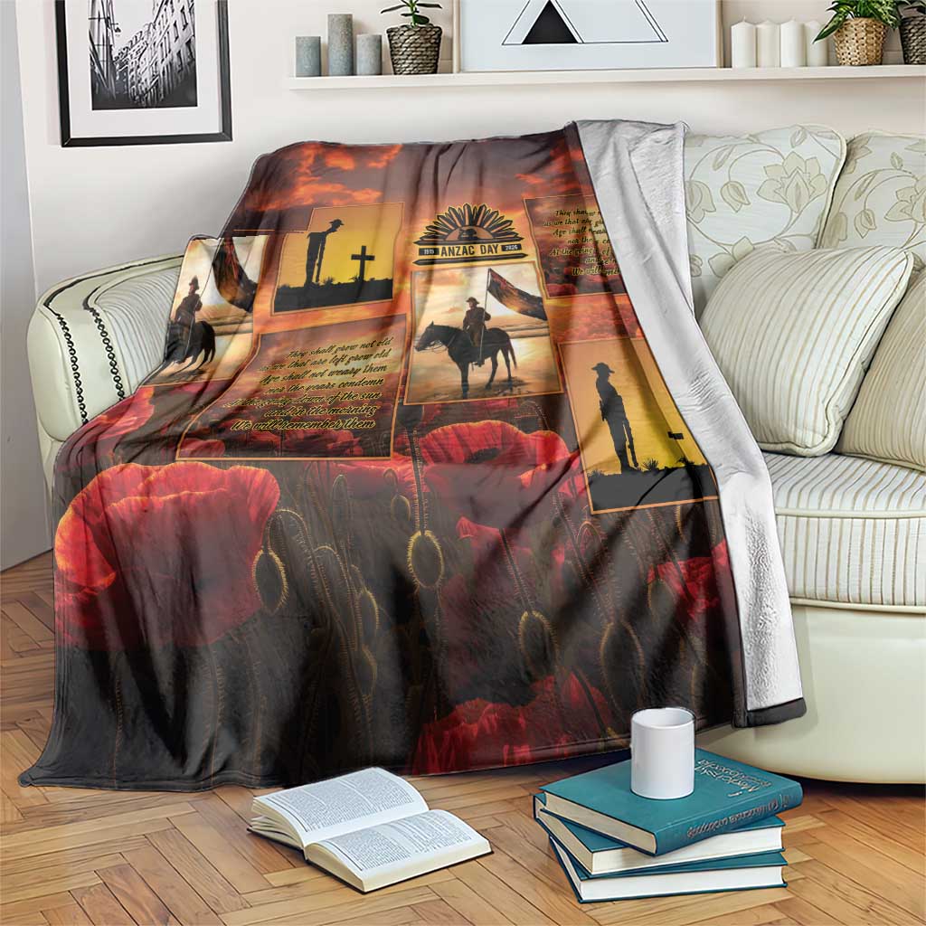 ANZAC Day Film Reel Lest We Forget Blanket Australia NZ Memorial