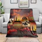 ANZAC Day Film Reel Lest We Forget Blanket Australia NZ Memorial