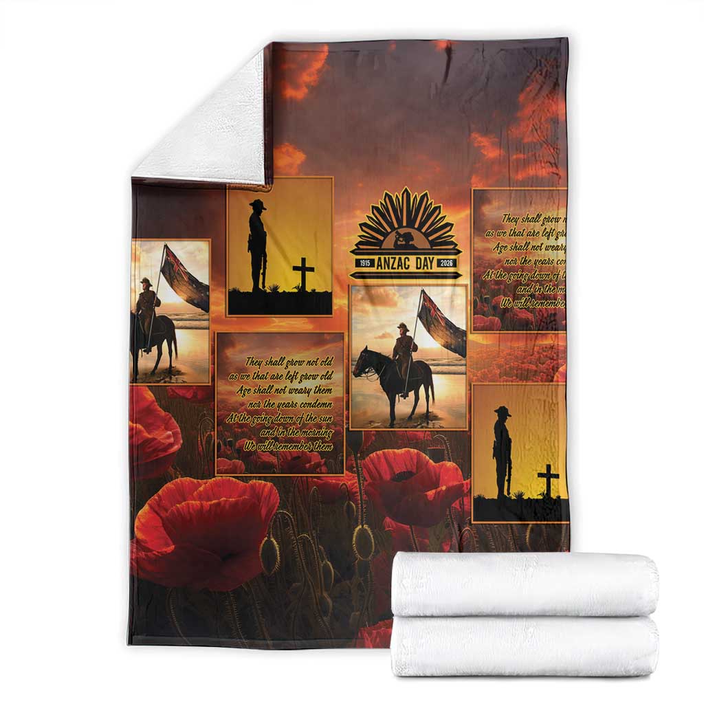 ANZAC Day Film Reel Lest We Forget Blanket Australia NZ Memorial
