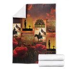 ANZAC Day Film Reel Lest We Forget Blanket Australia NZ Memorial