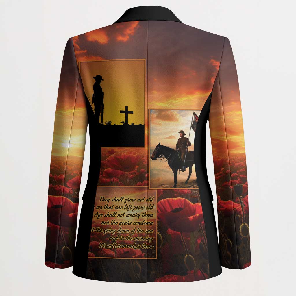 ANZAC Day Film Reel Lest We Forget Blazer Australia NZ Memorial