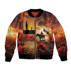 ANZAC Day Film Reel Lest We Forget Bomber Jacket Australia NZ Memorial