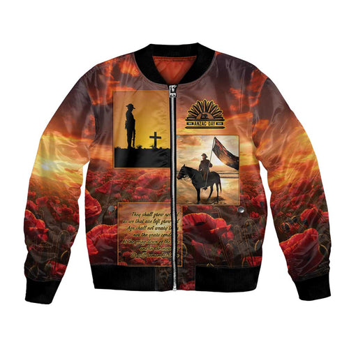 ANZAC Day Film Reel Lest We Forget Bomber Jacket Australia NZ Memorial
