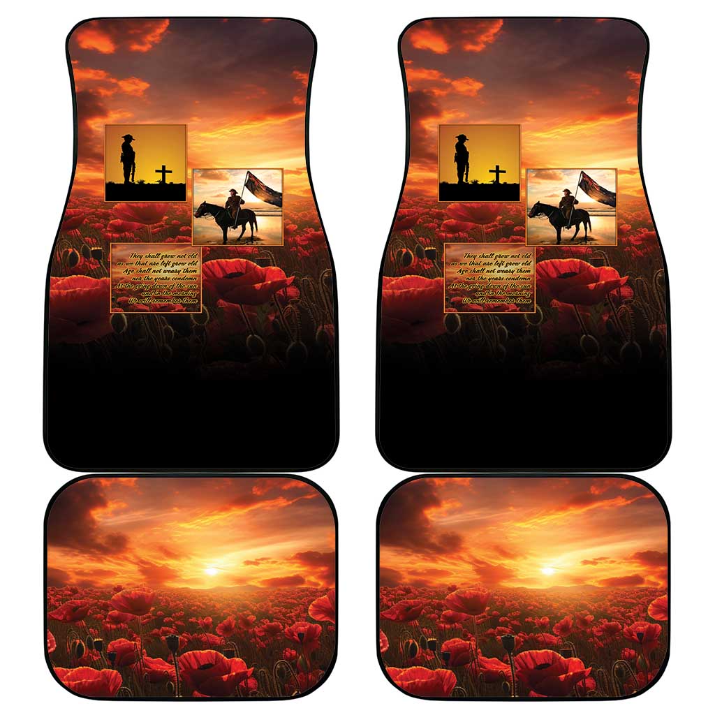 ANZAC Day Film Reel Lest We Forget Car Mats Australia NZ Memorial