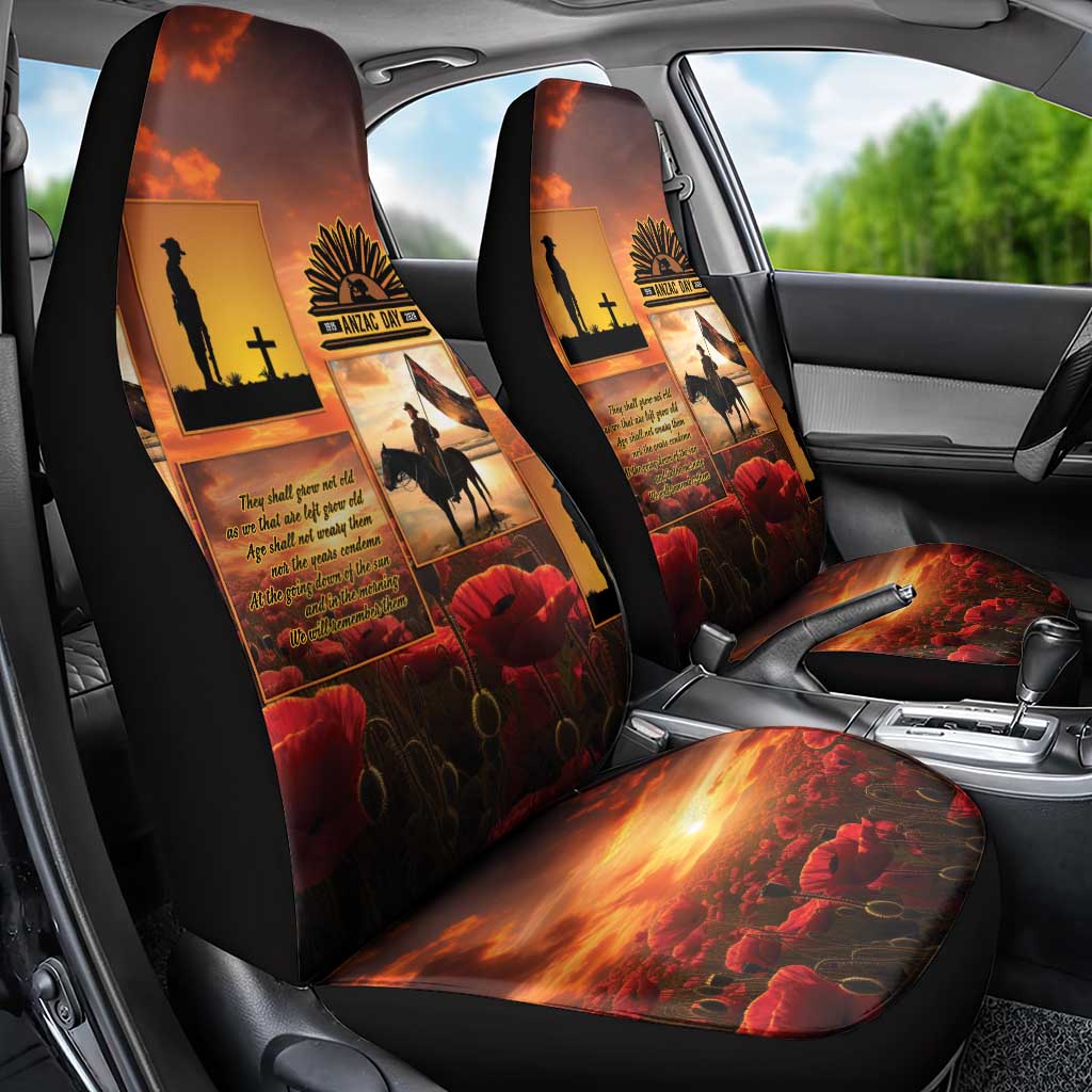 ANZAC Day Film Reel Lest We Forget Car Seat Cover Australia NZ Memorial