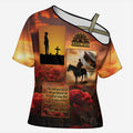 ANZAC Day Film Reel Lest We Forget Cross Shoulder Shirt Australia NZ Memorial