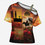 ANZAC Day Film Reel Lest We Forget Cross Shoulder Shirt Australia NZ Memorial
