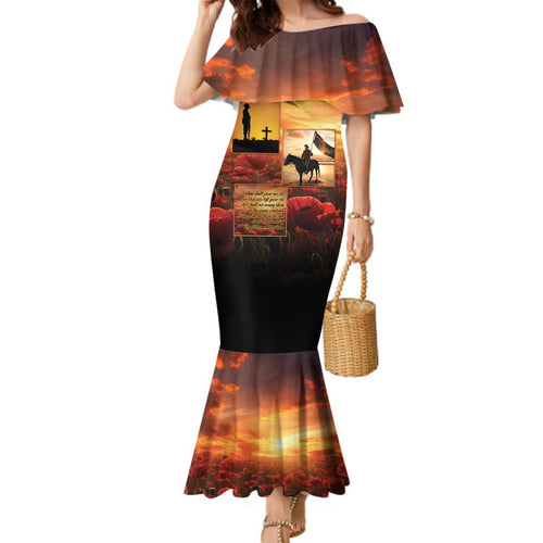 ANZAC Day Film Reel Lest We Forget Family Matching Mermaid Dress and Hawaiian Shirt Australia NZ Memorial