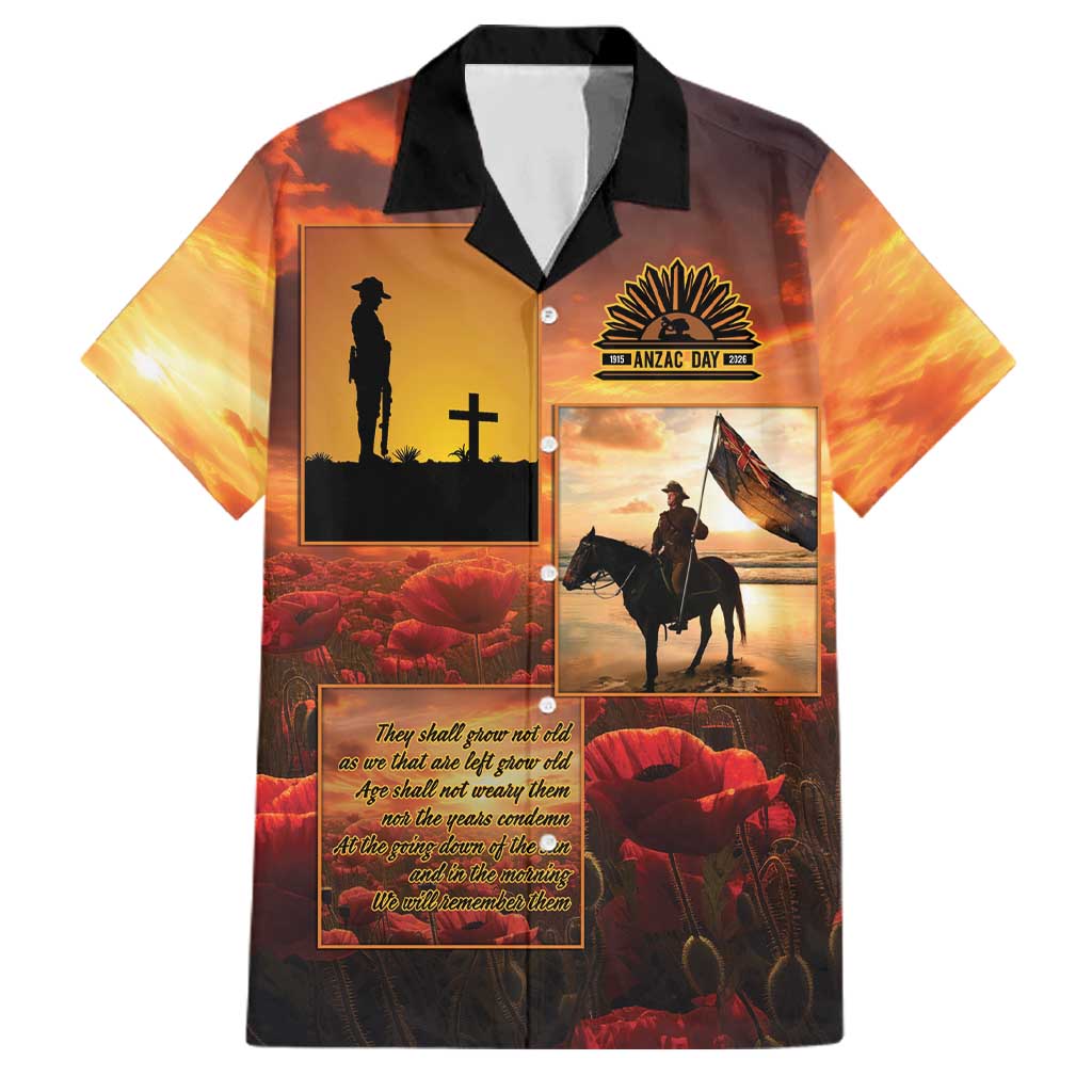 ANZAC Day Film Reel Lest We Forget Family Matching Off The Shoulder Long Sleeve Dress and Hawaiian Shirt Australia NZ Memorial