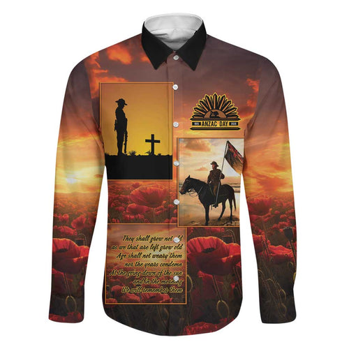 ANZAC Day Film Reel Lest We Forget Family Matching Off The Shoulder Long Sleeve Dress and Hawaiian Shirt Australia NZ Memorial