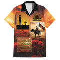 ANZAC Day Film Reel Lest We Forget Family Matching Off Shoulder Short Dress and Hawaiian Shirt Australia NZ Memorial