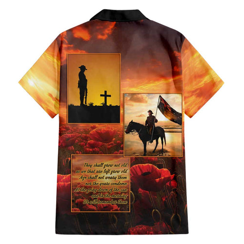 ANZAC Day Film Reel Lest We Forget Family Matching Puletasi and Hawaiian Shirt Australia NZ Memorial