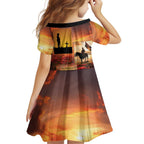 ANZAC Day Film Reel Lest We Forget Family Matching Summer Maxi Dress and Hawaiian Shirt Australia NZ Memorial