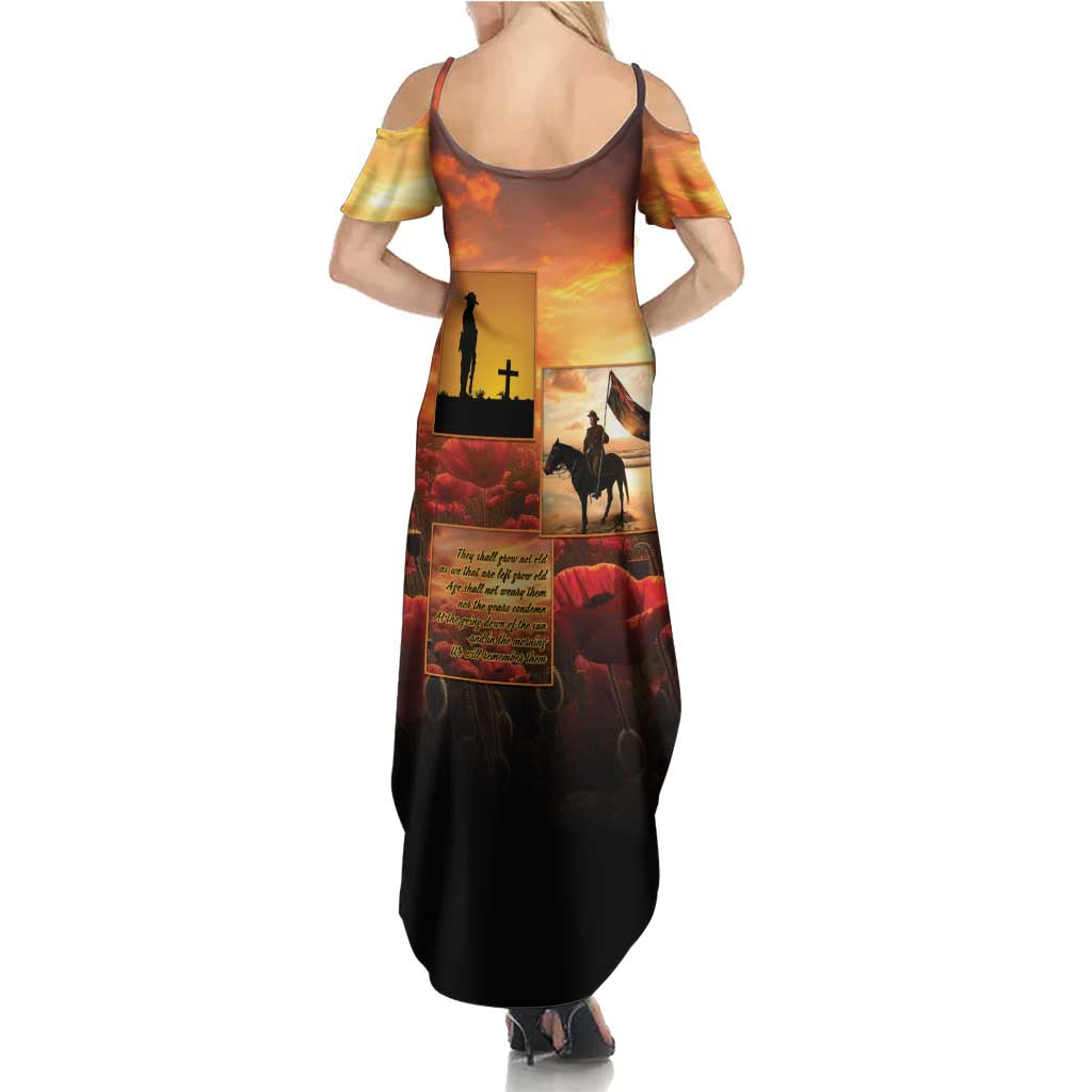 ANZAC Day Film Reel Lest We Forget Family Matching Summer Maxi Dress and Hawaiian Shirt Australia NZ Memorial