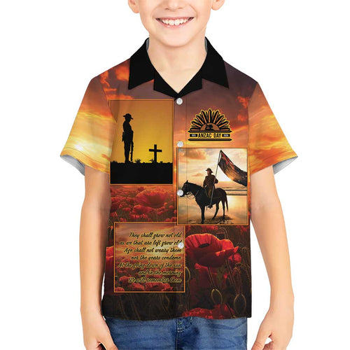 ANZAC Day Film Reel Lest We Forget Family Matching Summer Maxi Dress and Hawaiian Shirt Australia NZ Memorial