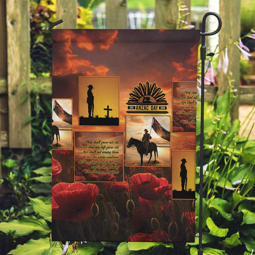 ANZAC Day Film Reel Lest We Forget Garden Flag Australia NZ Memorial