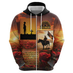 ANZAC Day Film Reel Lest We Forget Hoodie Australia NZ Memorial