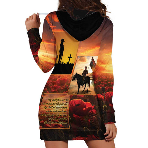 ANZAC Day Film Reel Lest We Forget Hoodie Dress Australia NZ Memorial