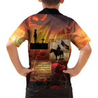 ANZAC Day Film Reel Lest We Forget Kid Hawaiian Shirt Australia NZ Memorial