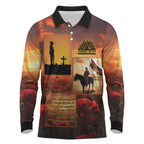 ANZAC Day Film Reel Lest We Forget Long Sleeve Polo Shirt Australia NZ Memorial