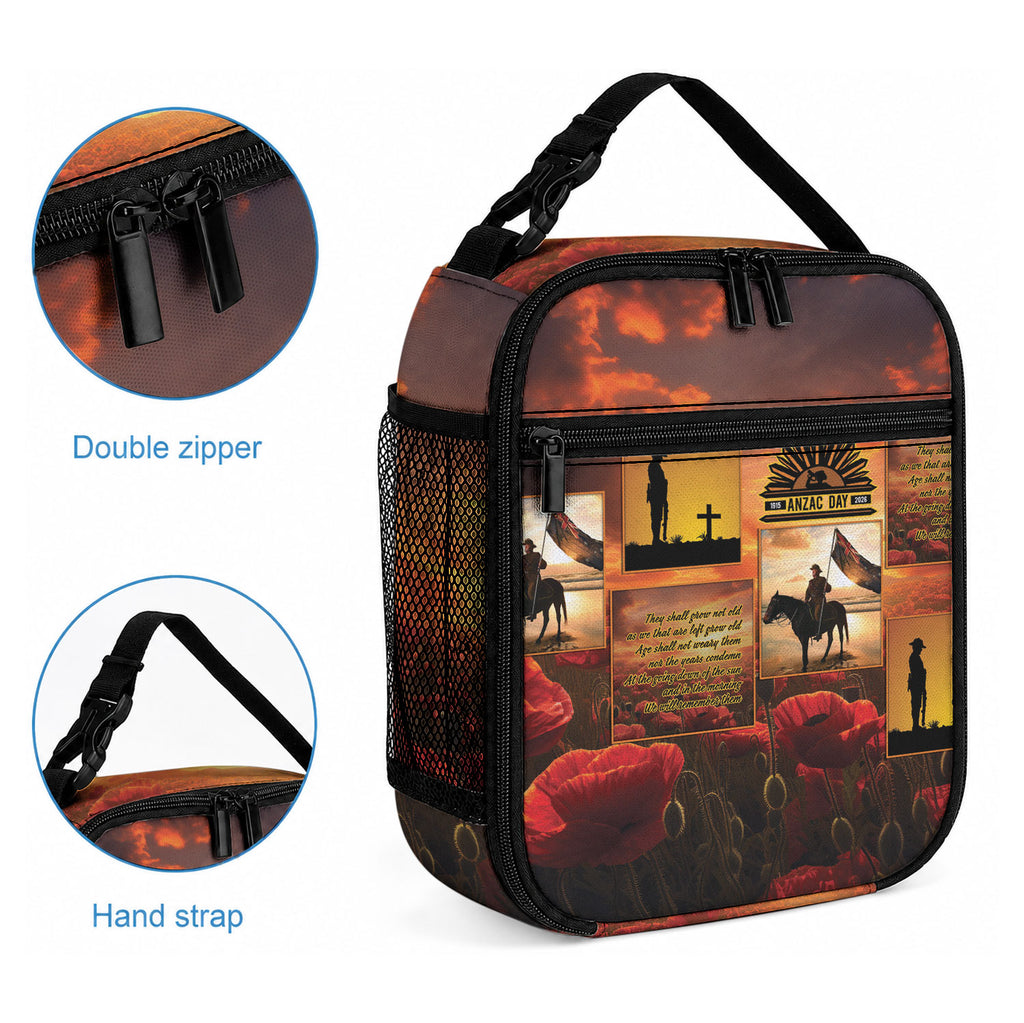 ANZAC Day Film Reel Lest We Forget Lunch Bag Australia NZ Memorial