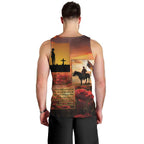ANZAC Day Film Reel Lest We Forget Men Tank Top Australia NZ Memorial