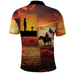 ANZAC Day Film Reel Lest We Forget Polo Shirt Australia NZ Memorial