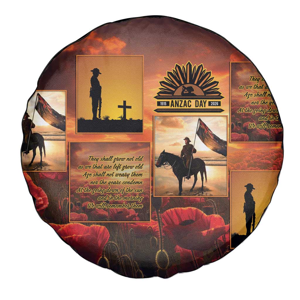 ANZAC Day Film Reel Lest We Forget Spare Tire Cover Australia NZ Memorial