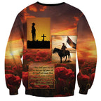 ANZAC Day Film Reel Lest We Forget Sweatshirt Australia NZ Memorial