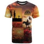 ANZAC Day Film Reel Lest We Forget T Shirt Australia NZ Memorial