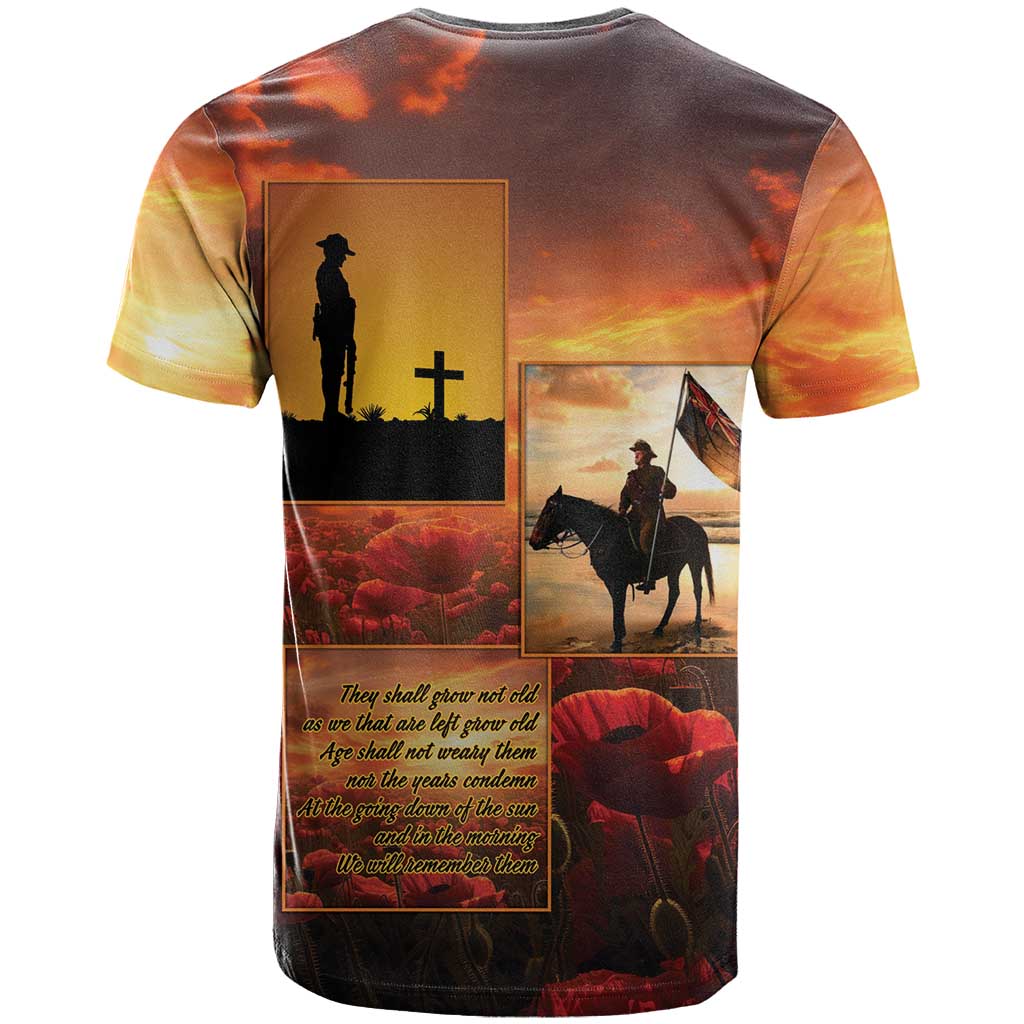 ANZAC Day Film Reel Lest We Forget T Shirt Australia NZ Memorial