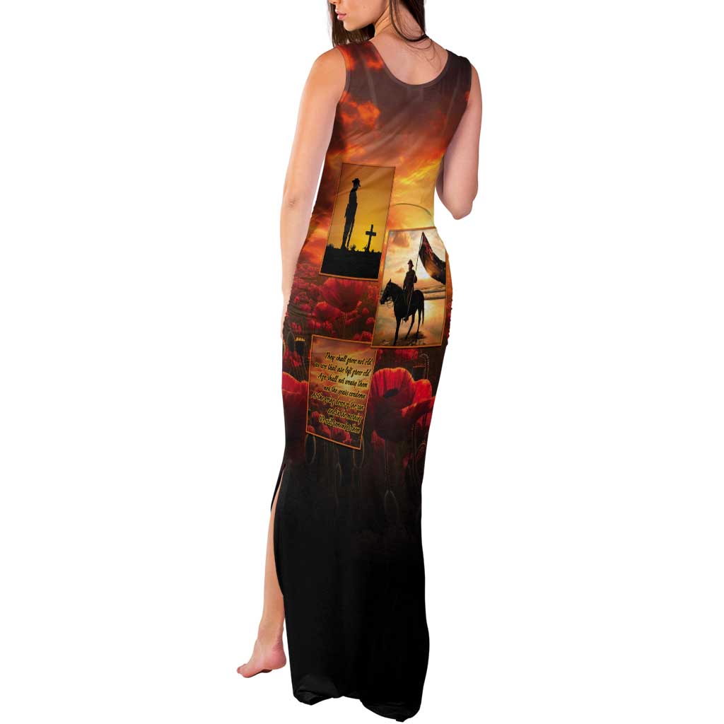 ANZAC Day Film Reel Lest We Forget Tank Maxi Dress Australia NZ Memorial