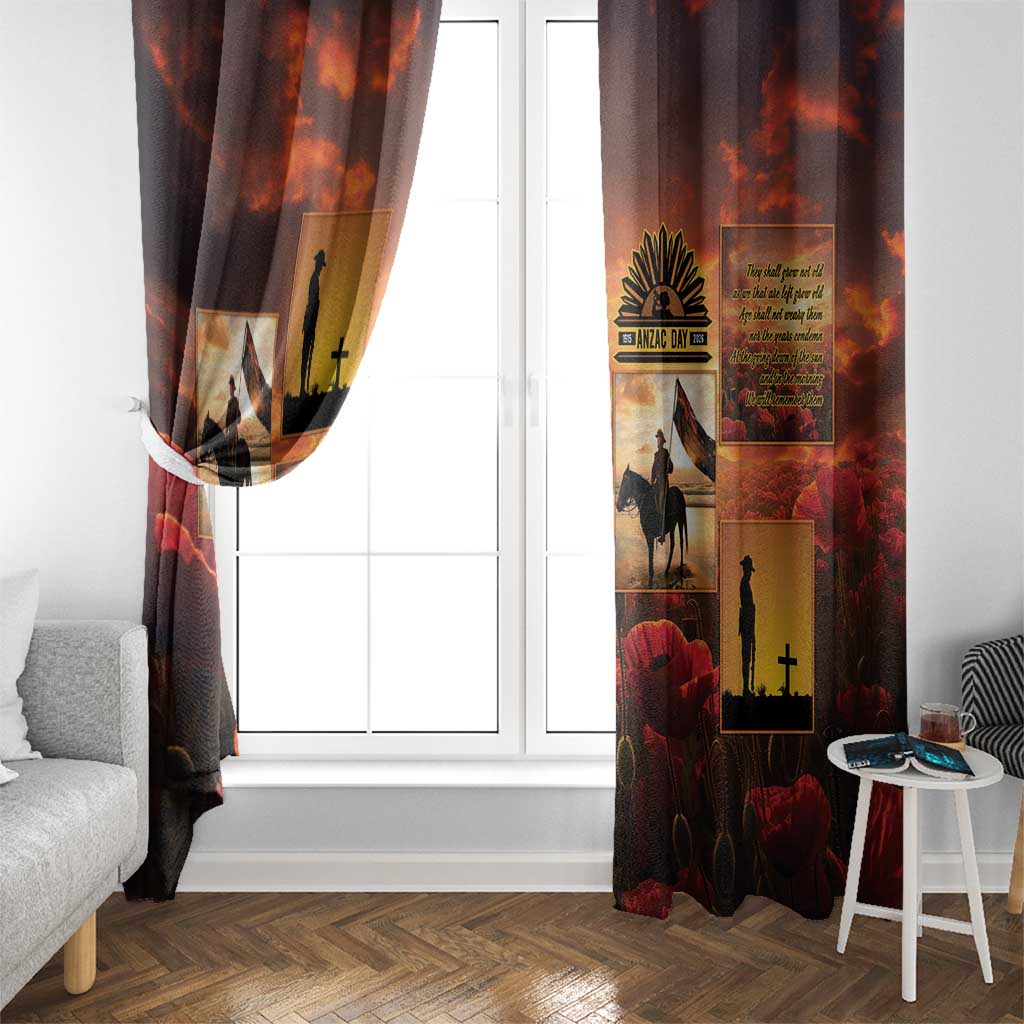 ANZAC Day Film Reel Lest We Forget Window Curtain Australia NZ Memorial
