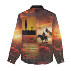ANZAC Day Film Reel Lest We Forget Women Casual Shirt Australia NZ Memorial
