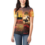 ANZAC Day Film Reel Lest We Forget Women Polo Shirt Australia NZ Memorial