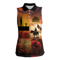 ANZAC Day Film Reel Lest We Forget Women Sleeveless Polo Shirt Australia NZ Memorial