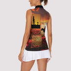 ANZAC Day Film Reel Lest We Forget Women Sleeveless Polo Shirt Australia NZ Memorial