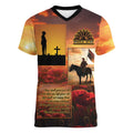 ANZAC Day Film Reel Lest We Forget Women V-Neck T-Shirt Australia NZ Memorial